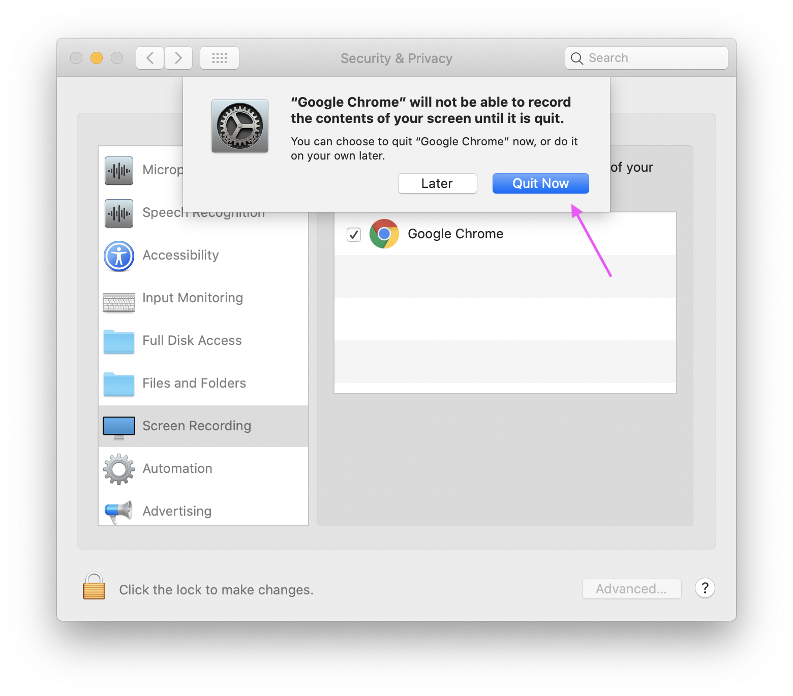 enable camera on mac for chrome