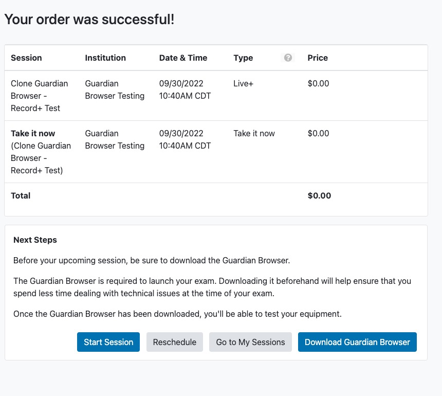 How do I know if I am a Guardian Test Taker? ProctorU